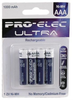 Pro-Elec Aaa Nimh 1000Mah Rechargeable Batteries 4-Pack; Battery Voltage Multicomp Pro - 96Y1005 - Newark, An Avnet Company