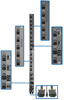 17.3kW 3-Phase Vertical PDU Strip, 208V Outlets (48 C13 & 6 C19), 0U Rack-Mount, Accessory for Select ATS PDUs -- PDU3V602D354B