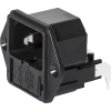 IEC Appliance Inlet C14 with Fuseholder 1- or 2-pole for PCB -- KEA-Print - Image