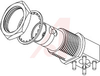Connector; RF; BNC; Rt. Angle; PCB Jack; Bulkhead Mnt; 75 Ohm; Nickel/Gold - 70142365 - Allied Electronics, Inc.