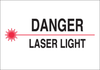 Brady B-120 Fiberglass Reinforced Polyester Rectangle White Laser Hazard Sign - 10 in Width x 7 in Height - TEXT: DANGER LASER LIGHT - 122849 - 754473-71813 - R. S. Hughes Company, Inc.