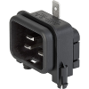 IEC Appliance Inlet C20 or C24, Split panel or screw-on mounting, PCB Terminal -- GSP4 - Image