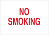 Brady B-120 Fiberglass Reinforced Polyester Rectangle White Smoking Not Permitted Sign - 10 in Width x 7 in Height - TEXT: NO SMOKING - 72022 - 754476-72022 - R. S. Hughes Company, Inc.