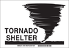 Brady B-120 Fiberglass Reinforced Polyester Rectangle White Tornado & Severe Weather Shelter Sign - 10 in Width x 7 in Height - TEXT: TORNADO SHELTER - 75970 - 754476-75970 - R. S. Hughes Company, Inc.