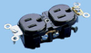 NEMA 5-15 Duplex Panel/Wall Mount Receptacle -- 88030070 - Image