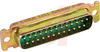 connector,d-subminiature,solder cup plug,mounting holes,25 position - 70039644 - Allied Electronics, Inc.