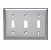 Toggle Switch Openings, Three Gang, 430 Stainless Steel - SL3 - Legrand