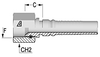Two-Piece Fittings, Interlock Inserts, US End Configurations - JIC Swivel Female 37º Seat Interlock - X Series -- X-1212-FJSH