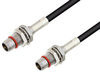 Slide-On BMA Plug Bulkhead to Slide-On BMA Plug Bulkhead Cable 12 Inch Length Using LMR-100 Coax - PE3C4921-12 - Pasternack