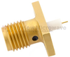 SMA Female (Jack) Connector Stub Terminal Compression, 2 Hole Flange (Panel Mount), .481 inch Hole Spacing - FMCN1379 - Fairview Microwave Inc.