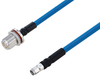 Plenum N Female Bulkhead to SMA Male Low PIM Cable 24 Inch Length Using SPP-250-LLPL Coax Using Times Microwave Parts - PE3C6214-24 - Pasternack