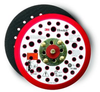 3M Hookit 20356 Hard Red Disc Pad - 6 in DIA - 3/8 in Thick - External Thread Attachment - 051141-20356 - R. S. Hughes Company, Inc.