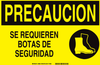 Brady B-401 Polystyrene Rectangle Yellow Personal Protection Equipment (PPE) Sign - 14 in Width x 10 in Height - Language Spanish - TEXT: PRECAUCION - 38983 - 754473-38983 - R. S. Hughes Company, Inc.