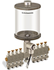 Clear View Multiple Feed Electro Lubricator, 1 qt Acrylic Reservoir, 8 Feeds, 1/8