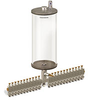 Levelux Clear View Multiple Feed Manual Lubricator, 1 gal Acrylic Reservoir, 23 Feeds, 1/8
