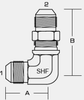2701 MALE JIC 37° x MALE JIC 37° BULKHEAD 90° -- 2701-04-04 - Image