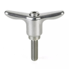 Clamp Handle; Threaded Stud, T-Shape, Stainless Steel -- MAT-STH301SS - Image