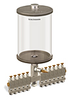 Clear View Multiple Feed Manual Lubricator, 1/2 gal Acrylic Reservoir, 11 Feeds, 1/8