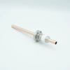 Power Feedthrough, 8000 Volts, 1 Tube, 0.38″ Copper Conductor, 1.33″ Conflat Flange - A0221-1-CF - MPF Products, INC.