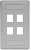 Datacommunication Face Plate - IFP14GY - Hubbell Incorporated