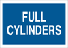 Brady B-555 Aluminum Rectangle Blue Chemical, Biohazard, Hazardous & Flammable Material Sign - 10 in Width x 7 in Height - TEXT: FULL CYLINDERS - 43323 - 754476-43323 - R. S. Hughes Company, Inc.