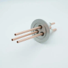 Power Feedthrough, 12000 Volts, 3 Tubes, 0.25″ Copper Conductor, 2.95″ QF / KF Flange - A0115-8-QF - MPF Products, INC.