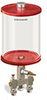 Red Color Key, Clear View Multiple Feed Manual Lubricator, 1/2 gal Acrylic Reservoir, 2 Feeds, 1/8
