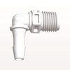 Threaded Elbow Connector, Barbed, White - N8E830 - Qosina Corp.