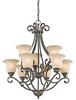 Mid. Chandeliers-Glass Up - 634093 - Light Center (The)