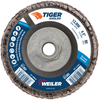 4-1/2 Tiger Angled (Radial) Zirc Flap Disc 80Z 5/8-11 Nut - 51305 - Weiler Abrasives