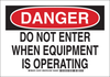 Brady B-302 Polyester Rectangle White Restricted Area / No Trespassing Sign - 14 in Width x 10 in Height - Laminated - TEXT: DANGER DO NOT ENTER - 123736 - 754473-79415 - R. S. Hughes Company, Inc.