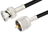 UHF Male to BNC Male Cable 60 Inch Length Using PE-C195 Coax - PE38674-60 - Pasternack