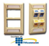 ICC 2-Port 1-Gang Bi-Frame Faceplate - IC108F02 - TelephoneStuff.com