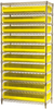 Akro-Mils Akrobin 2000 lb Adjustable Yellow Chrome Steel Open Adjustable Fixed Shelving System - 12 Bins - 2000 lb Total Capacity - AWS143630320 YELLOW - AWS143630320 YELLOW - R. S. Hughes Company, Inc.
