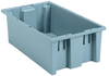 Akro-Mils 0.5 ft, 3.7 gal 45 lb Gray Industrial Grade Polymer Stackable Tote - 18 in Length - 11 in Width - 6 in Height - 35180 GREY -- 35180 GREY - Image
