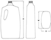 PET and HDPE Plastic Bottles -- #2953 HANDLEWARE OVAL-HDPE-64 oz-2953-28-410 - Image