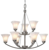 7158-9 PW Mid. Chandeliers-Glass Up - 653332 - Capital Lighting, Inc.