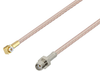 Snap-On MMBX Plug Right Angle to SMA Female Cable 4 Inch Length Using RG316-DS Coax - PE3C4063-4 - Pasternack