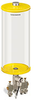Yellow Color Key, Clear View Multiple Feed Electro Lubricator, 1 gal Acrylic Reservoir, 3 Feeds, 1/8