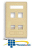 Sprint Modular Angled Faceplate - 4 Port/Single Gang - SP-KSAP4 - TelephoneStuff.com