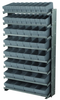 Akro-Mils 400 lb Gray Powder Coated Steel 16 ga Single Sided Fixed Rack - 36 3/4 in Overall Length - 50 Bins - Bins Included - APRSAST GREY -- APRSAST GREY - Image