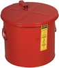 Justrite Red Steel 8 gal Safety Can - 14 1/4 in Height - 15 5/8 in Overall Diameter - 697841-01063 - 697841-01063 - R. S. Hughes Company, Inc.