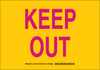 Brady B-302 Polyester Rectangle Restricted Area / No Trespassing Sign - 10 in Width x 7 in Height - Laminated - TEXT: KEEP OUT - 129194 - 754473-78249 - R. S. Hughes Company, Inc.