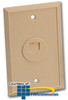 Suttle Flush, 4-Conductor Simplex Wall Jack with Trap Door - 625B4E4 - TelephoneStuff.com