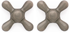 Supplementary Solid Metal Cross Handles with Porcelain Inserts: N&ordm; 14000MBL Blank Set - 14000MBL - P. E. Guerin