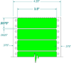 Fluorescent Address Label - Pinfeed - 161256 - Western Numerical Control