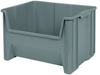 Akro-Mils Stak-N-Store 75 lb Gray Industrial Grade Polymer Stacking Storage Bin - 15 1/4 in Length - 19 7/8 in Width - 12 7/16 in Height - 1 Compartments - 13017 GREY - 13017 GREY - R. S. Hughes Company, Inc.
