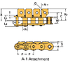 Single Pitch Conveyor Lambda Chain Attachment -- RSC35-LAMBDA-A-1 - Image