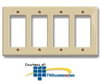 Leviton Nylon 4 Gang Midway Size Decora Style Wallplate - 80412-CN - TelephoneStuff.com