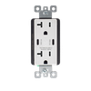 6.0 Amp USB Charger Dual Type C, 30W Duplex Tamper Resistant Outlet - R1820D60CC - Suzhou Ele Mfg Co., Ltd.